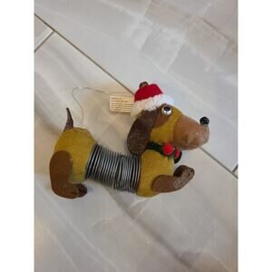 Sullivans Slinky Dog Hanging Ornament 5.5” Vintage Dillard's Christmas Decor